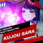 La mejor construcción de armas y artefactos para Kujou Sara en Genshin Impact