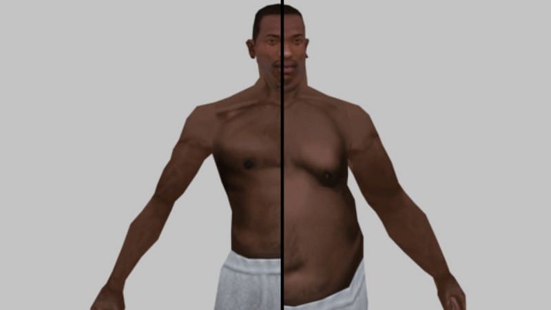 CJ being either fat or muscular is a good example of a feature that is rarely utilized (Image via MarkNiko)