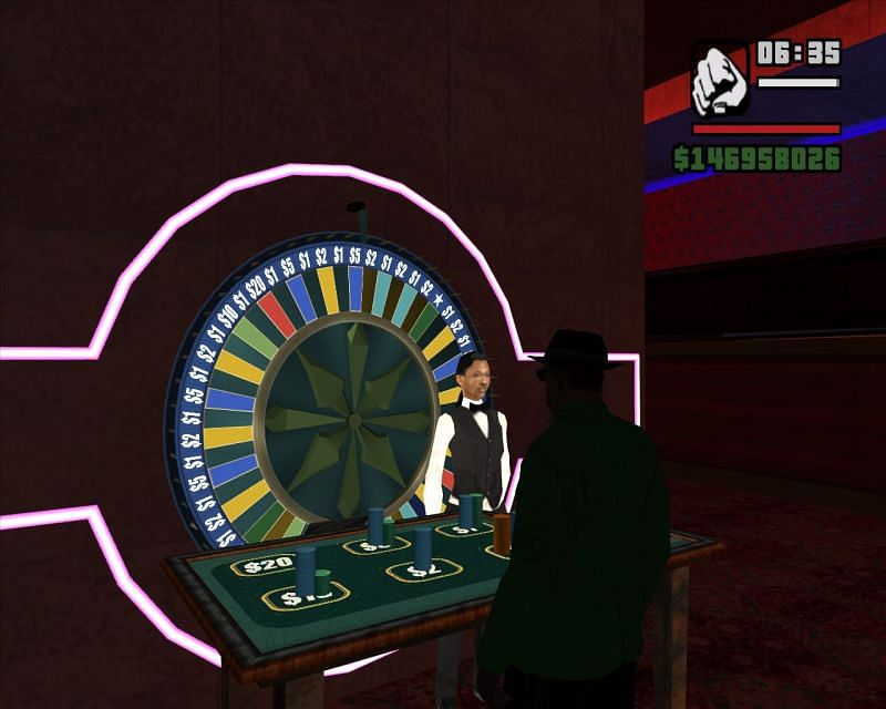 CJ cerca de una rueda de la fortuna (Imagen a través de Rockstar Games)