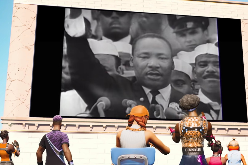 Fortnite permite a los usuarios ver el discurso de MLK 'I Have a Dream' en el juego