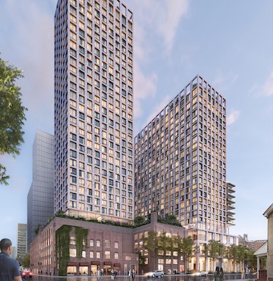 IMAGEN: Tricon Residential planea construir dos torres de apartamentos de alquiler en un sitio de Richmond Road East en Toronto que ha adquirido de ONE Properties.  (Cortesía de Tricon Residential)