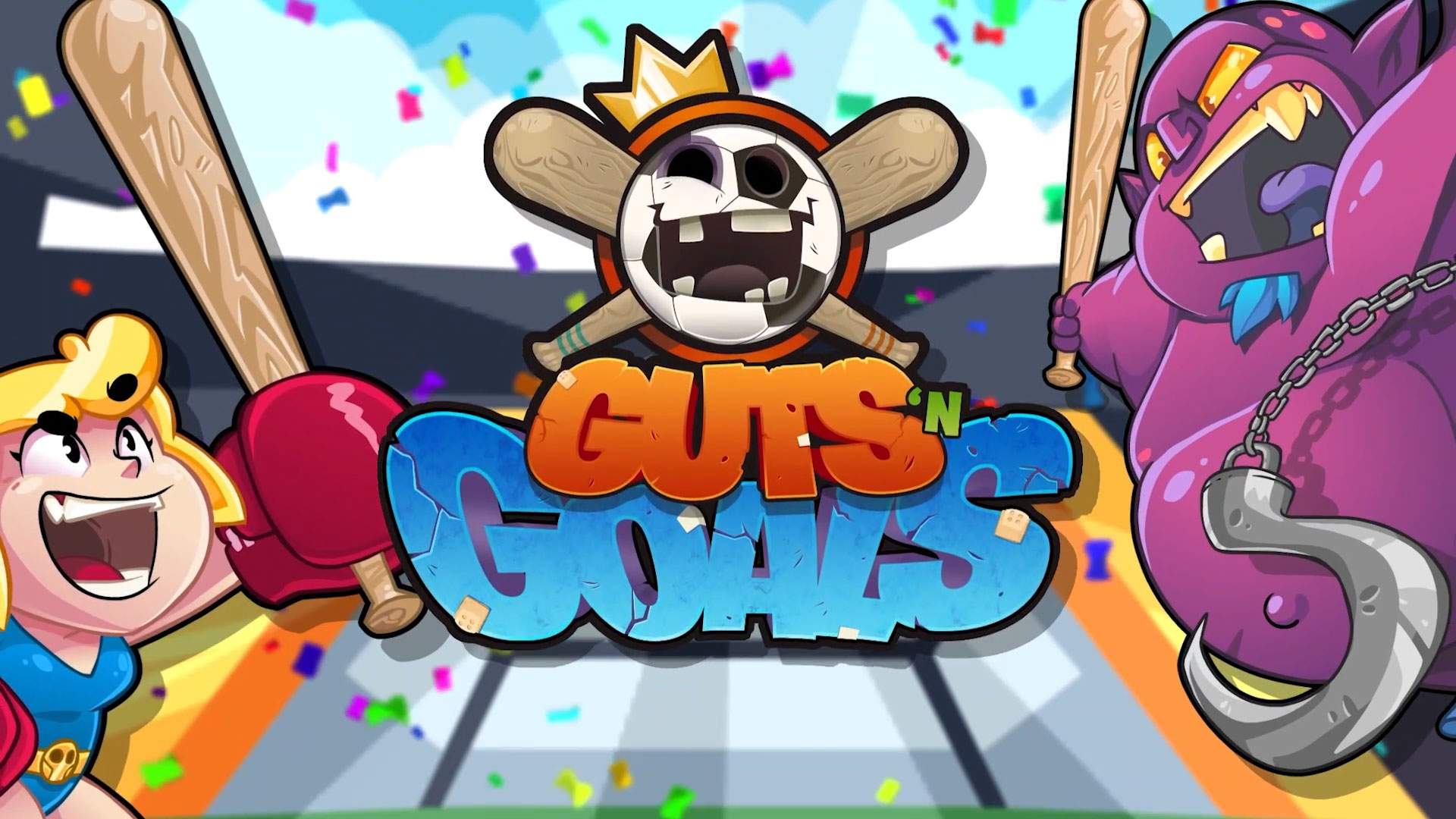 Video For Guts ‘N Goals Brings Couch Co-op Soccer with Baseball Bats to Xbox Today