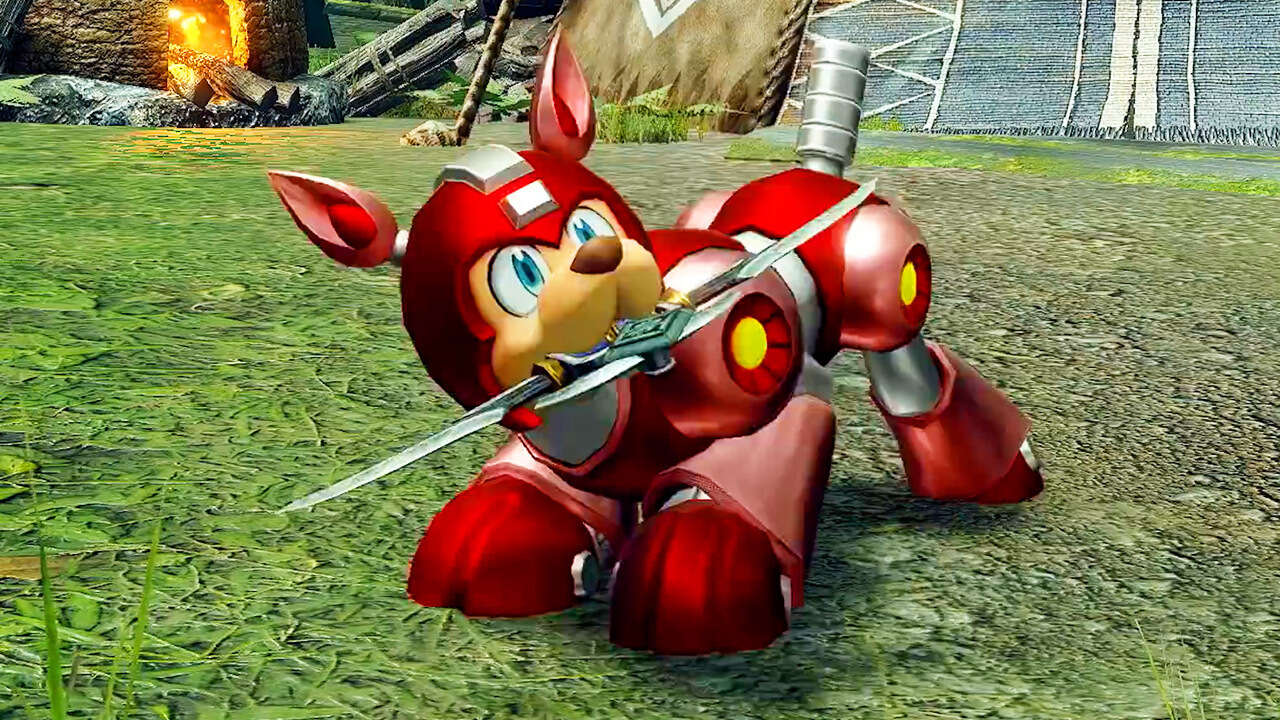 Monster Hunter Rise presenta el Robo-Dog Rush de Mega Man