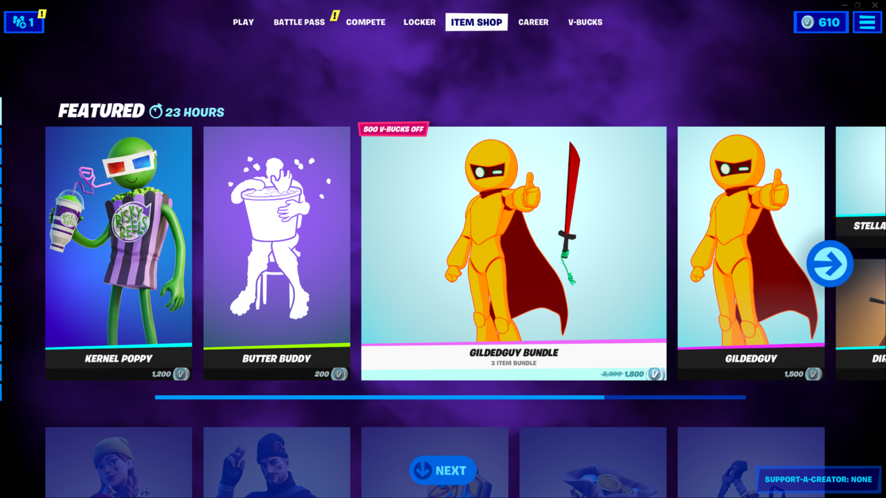 ¿Qué hay en la tienda de artículos de Fortnite hoy? 28 de octubre de 2021: Kernal Poppy debuta, Gildedguy regresa