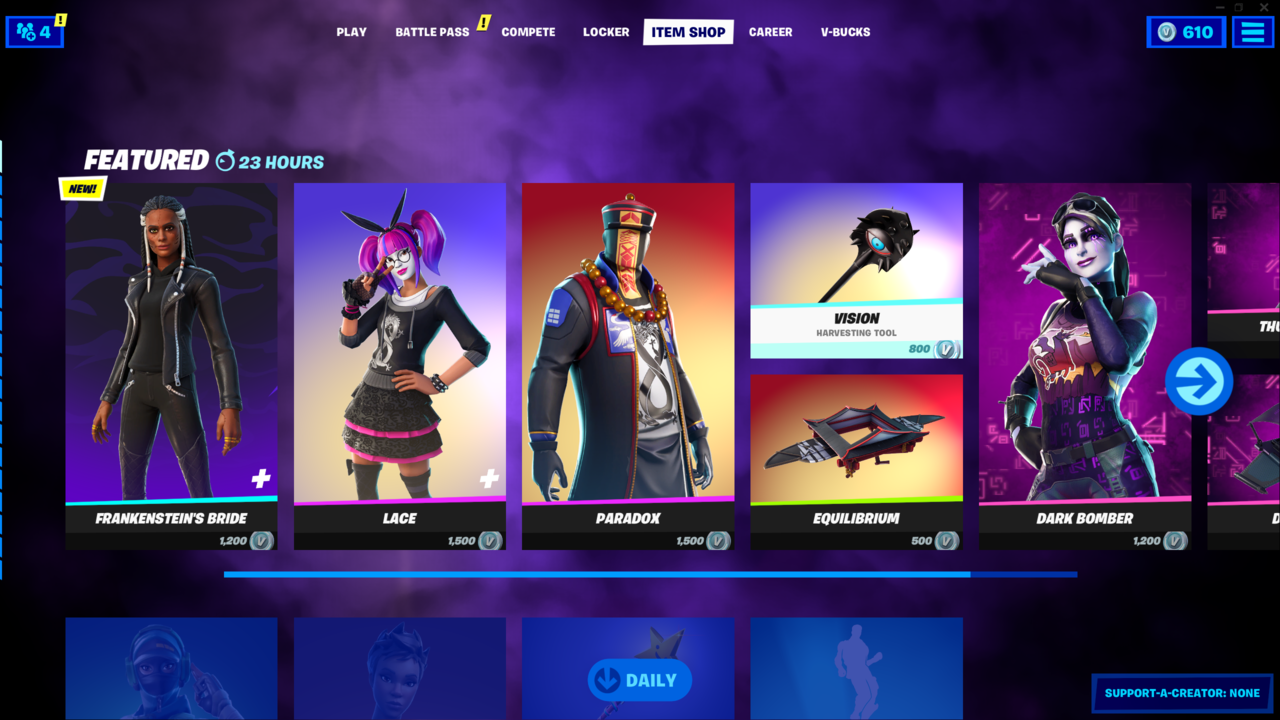 ¿Qué hay en la tienda de artículos de Fortnite? - 30 de octubre de 2021: debuta la piel de novia de Frankenstein