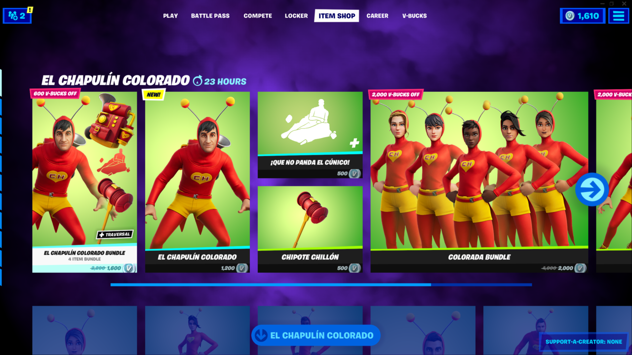 ¿Qué hay en la tienda de artículos de Fortnite hoy? 2 de noviembre de 2021: llega El Chapulín Colorado
