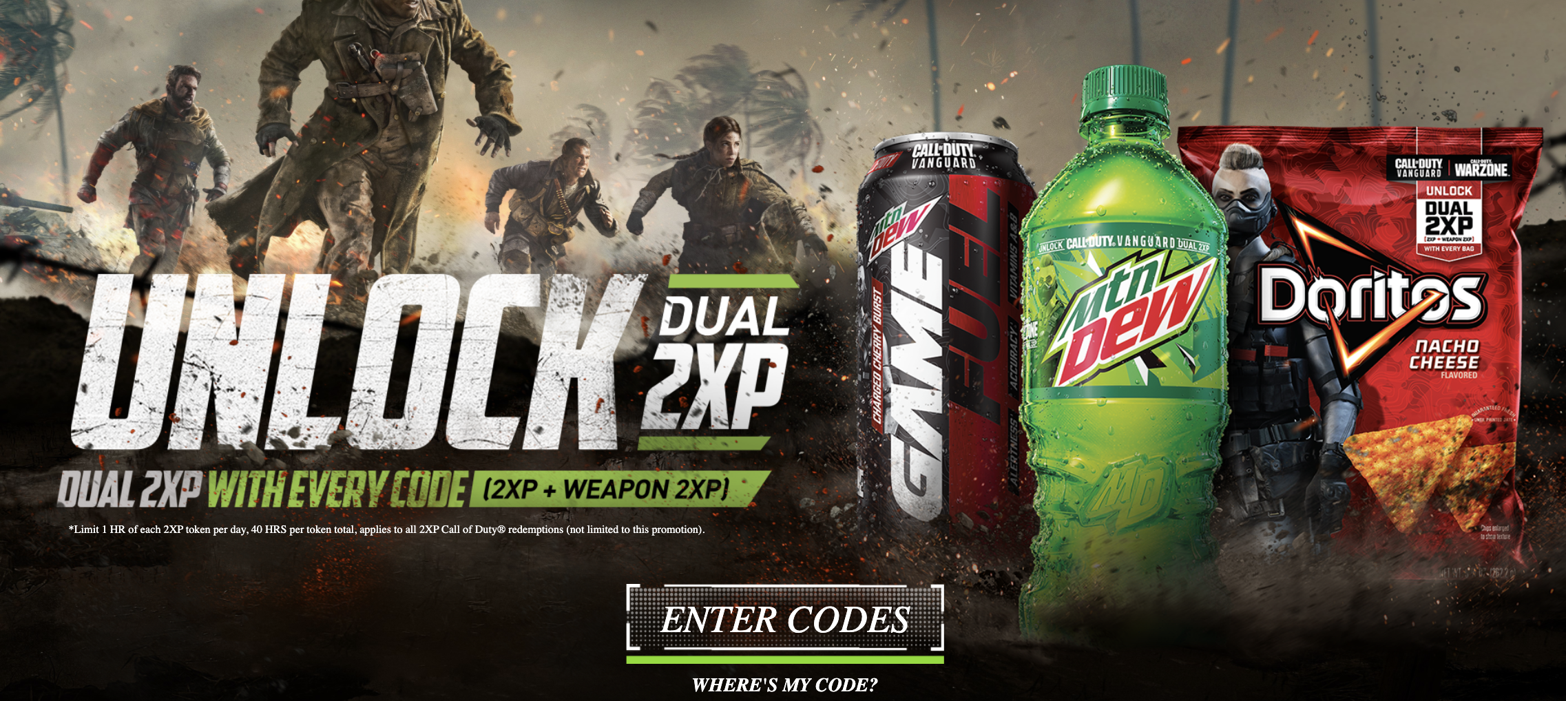 Come Doritos y bebe Mountain Dew para obtener el doble de XP en Call Of Duty: Warzone y Vanguard