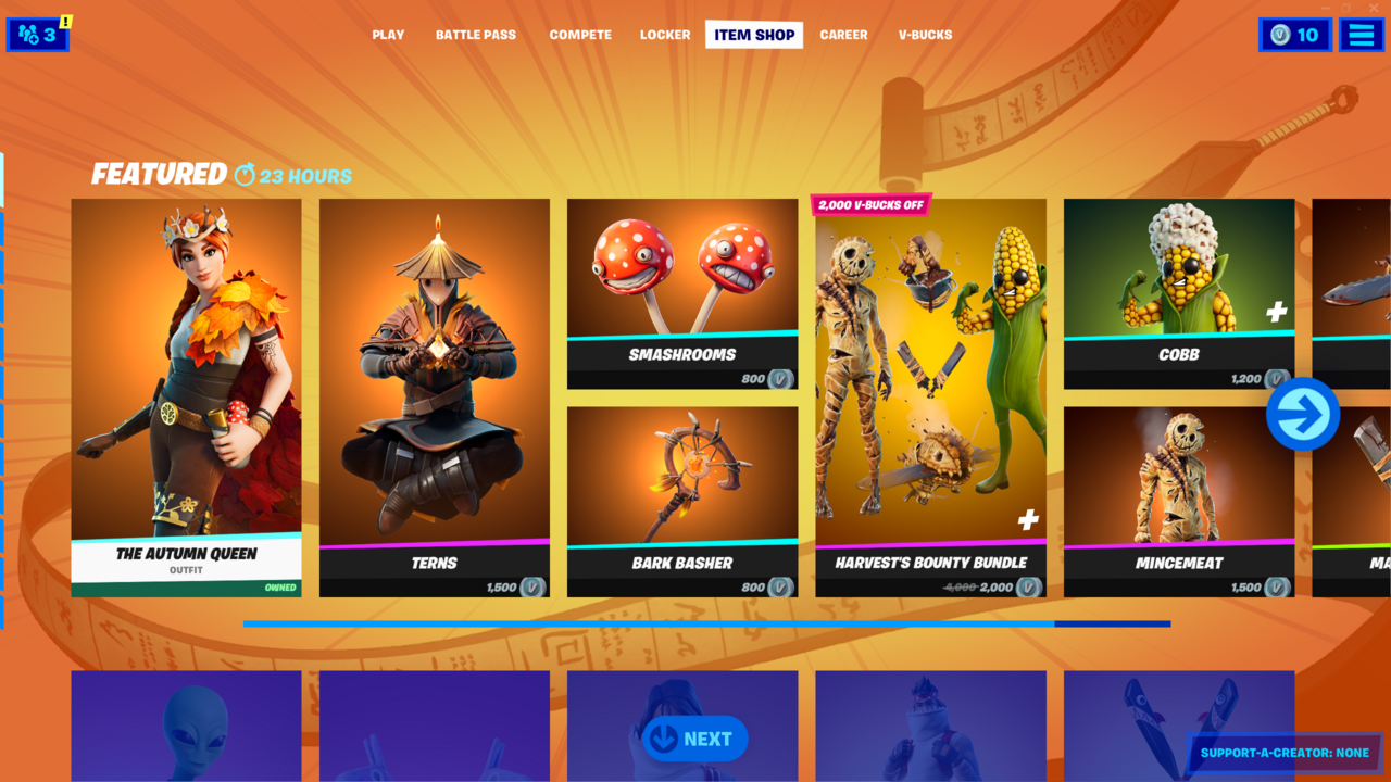 ¿Qué hay en la tienda de artículos de Fortnite hoy? 25 de noviembre de 2021: devuelve el paquete de recompensas de Harvest