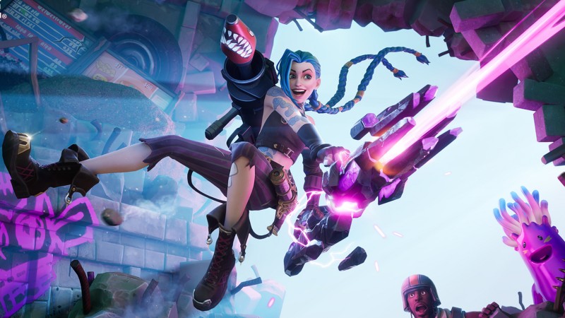 El campeón de League Of Legends Jinx agregado a Fortnite