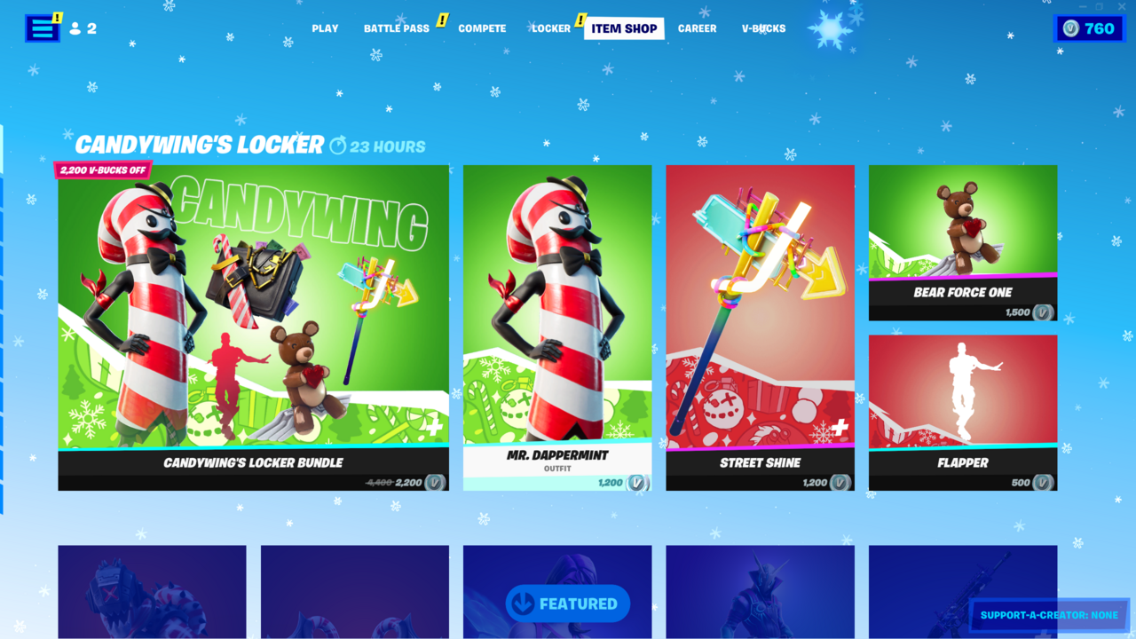 ¿Qué hay en la tienda de artículos de Fortnite hoy? 18 de diciembre de 2021: Paquete de casilleros de Candywing