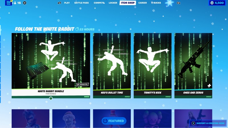 ¿Qué hay de nuevo en Fortnite hoy: bromas de Neo y Trinity de The Matrix?