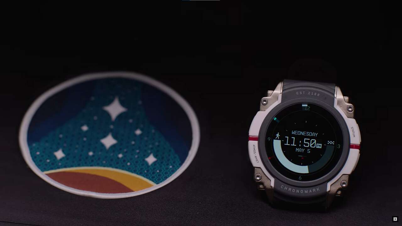 Reloj inteligente Starfield Collector's Edition visto en un manual filtrado