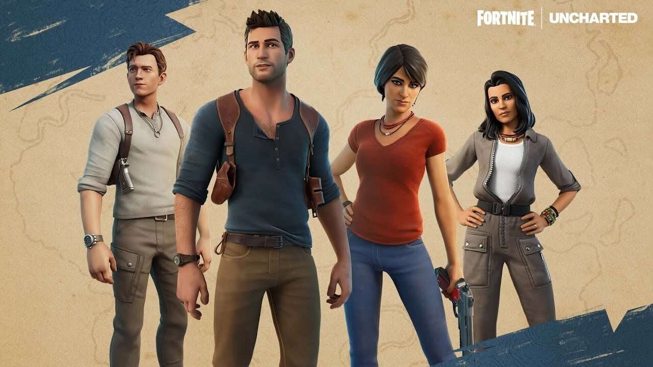 Las máscaras de Fortnite Uncharted incluyen versiones de videojuegos y películas de Nathan Drake y Chloe Frazer