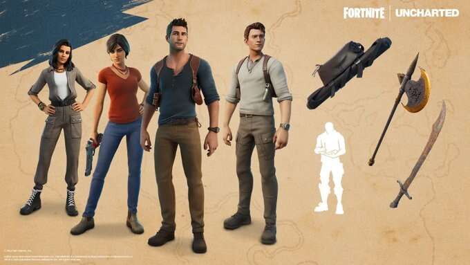 Las máscaras de Fortnite Uncharted ya están disponibles, incluidas las versiones de películas y videojuegos