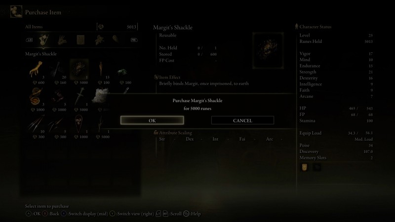 anillo de elden grillete de margit