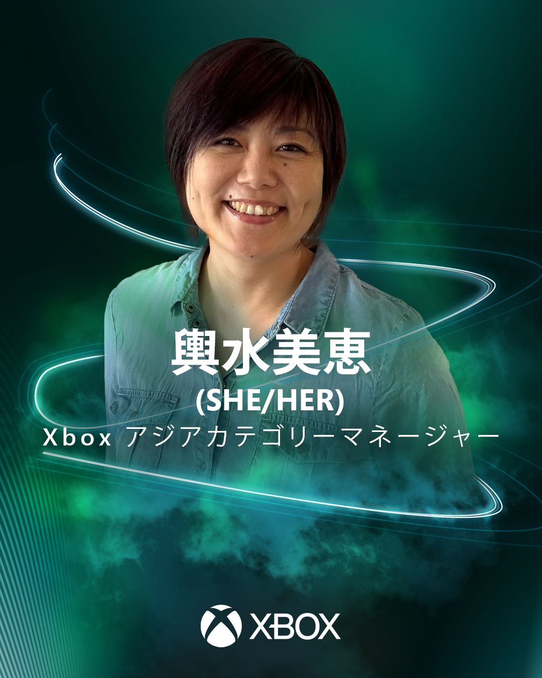 Mie Koshimizu (Ella/Ella) Administradora de categorías de Xbox Región: Japón