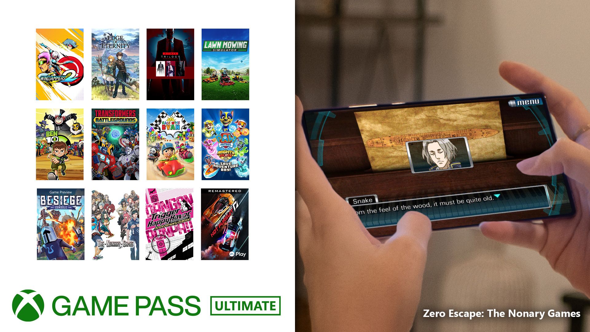 Controles táctiles de Xbox Game Pass