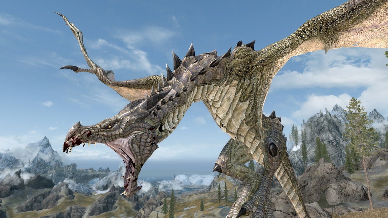 Skyrim Mod ofrece texturas de dragón de 16K para el lanzamiento inevitable de 2050