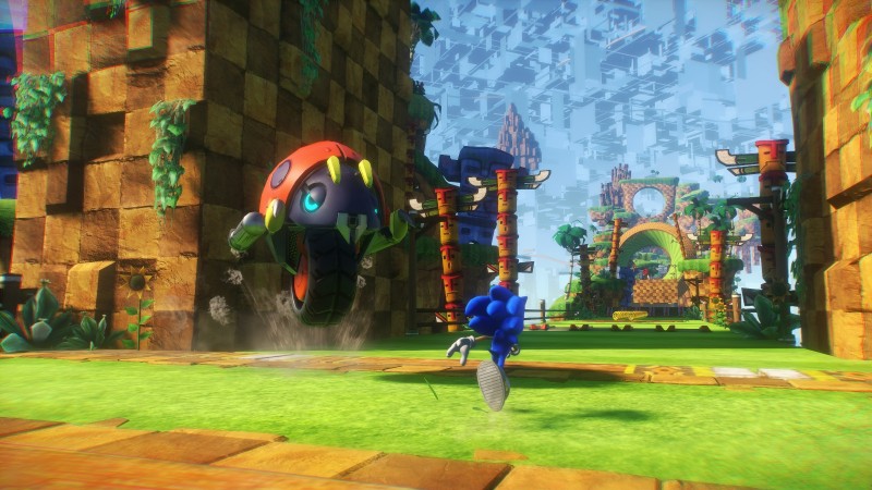 La dimensión del ciberespacio de Sonic Frontiers presenta escenarios de plataformas tradicionales