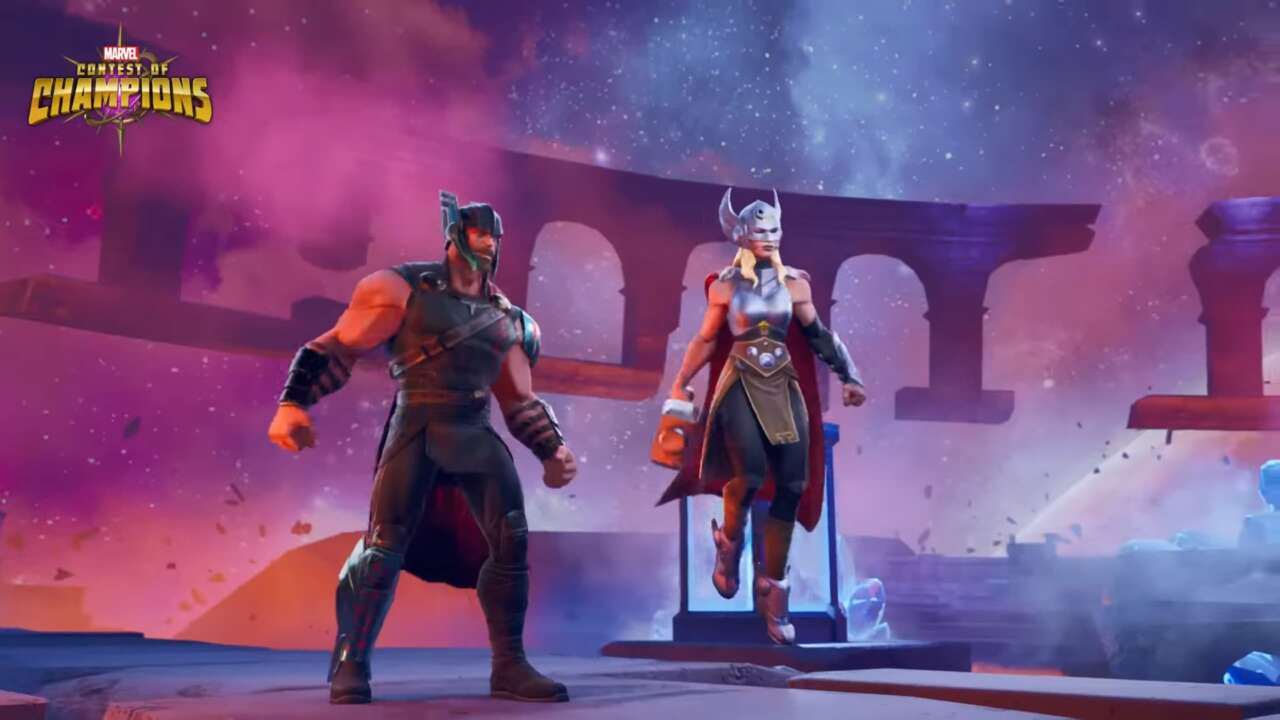 Tanto Thor como Jane Foster Thor están ahora en Marvel Contest Of Champions para celebrar el amor y el trueno