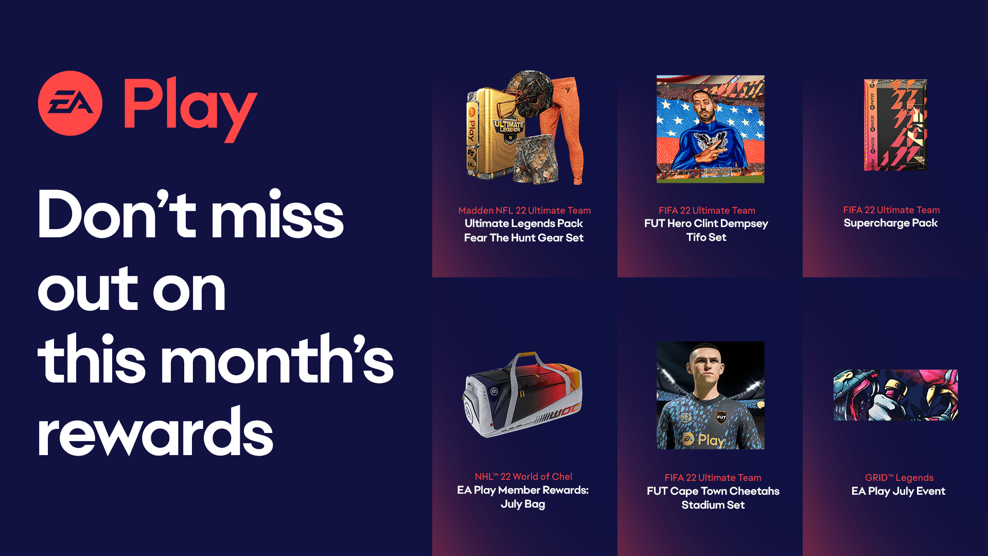 Recompensas para miembros de EA Play de julio de 2022