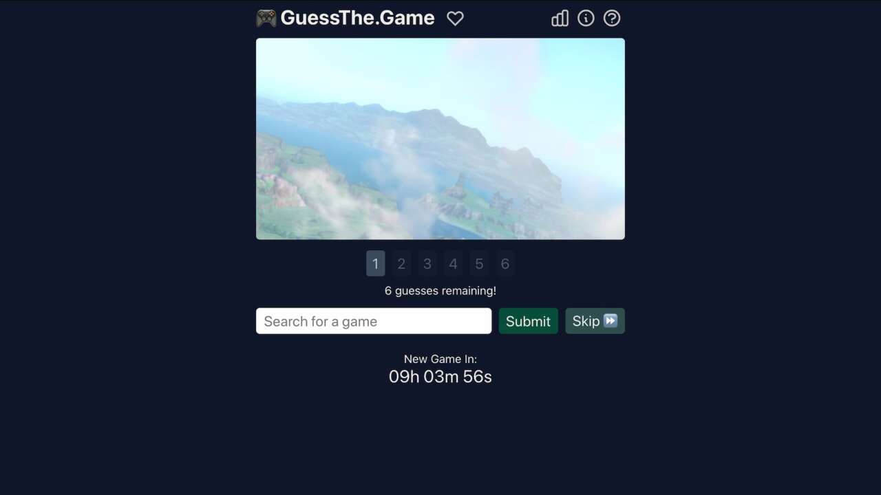 Guess The Game es un nuevo desafío de estilo Wordle/Frame sobre videojuegos