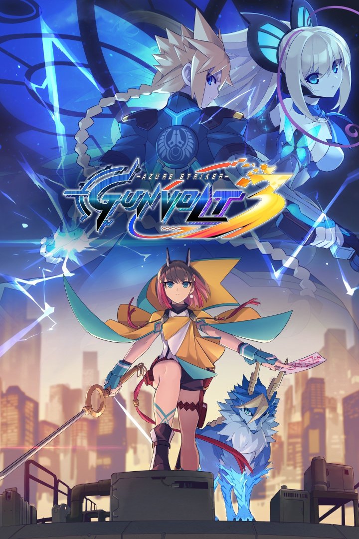 Arte de la caja de Azure Striker Gunvolt 3