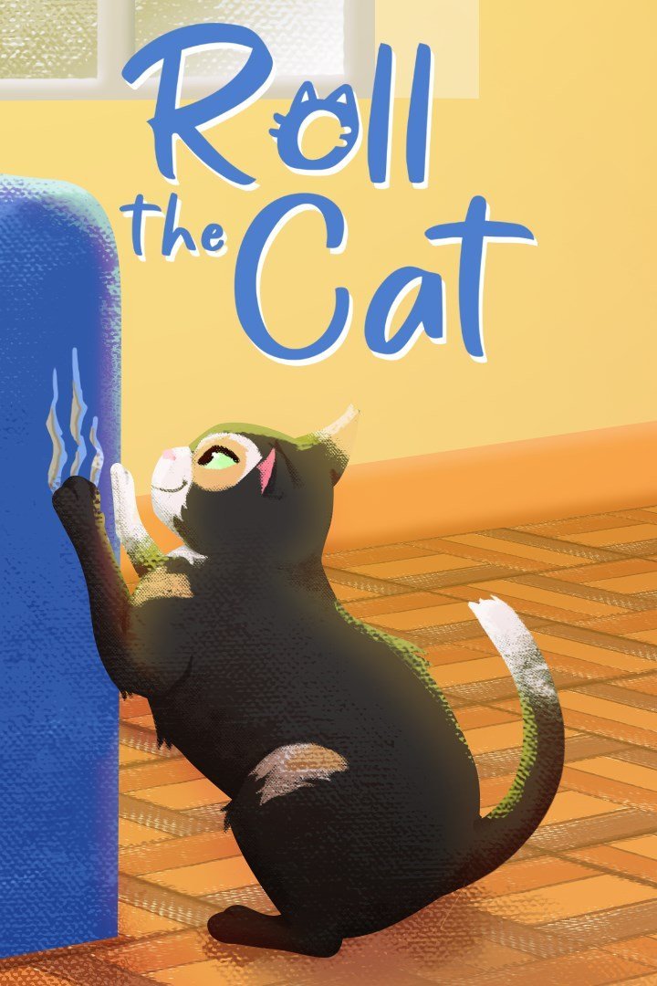 Enrolla el arte de la caja del gato