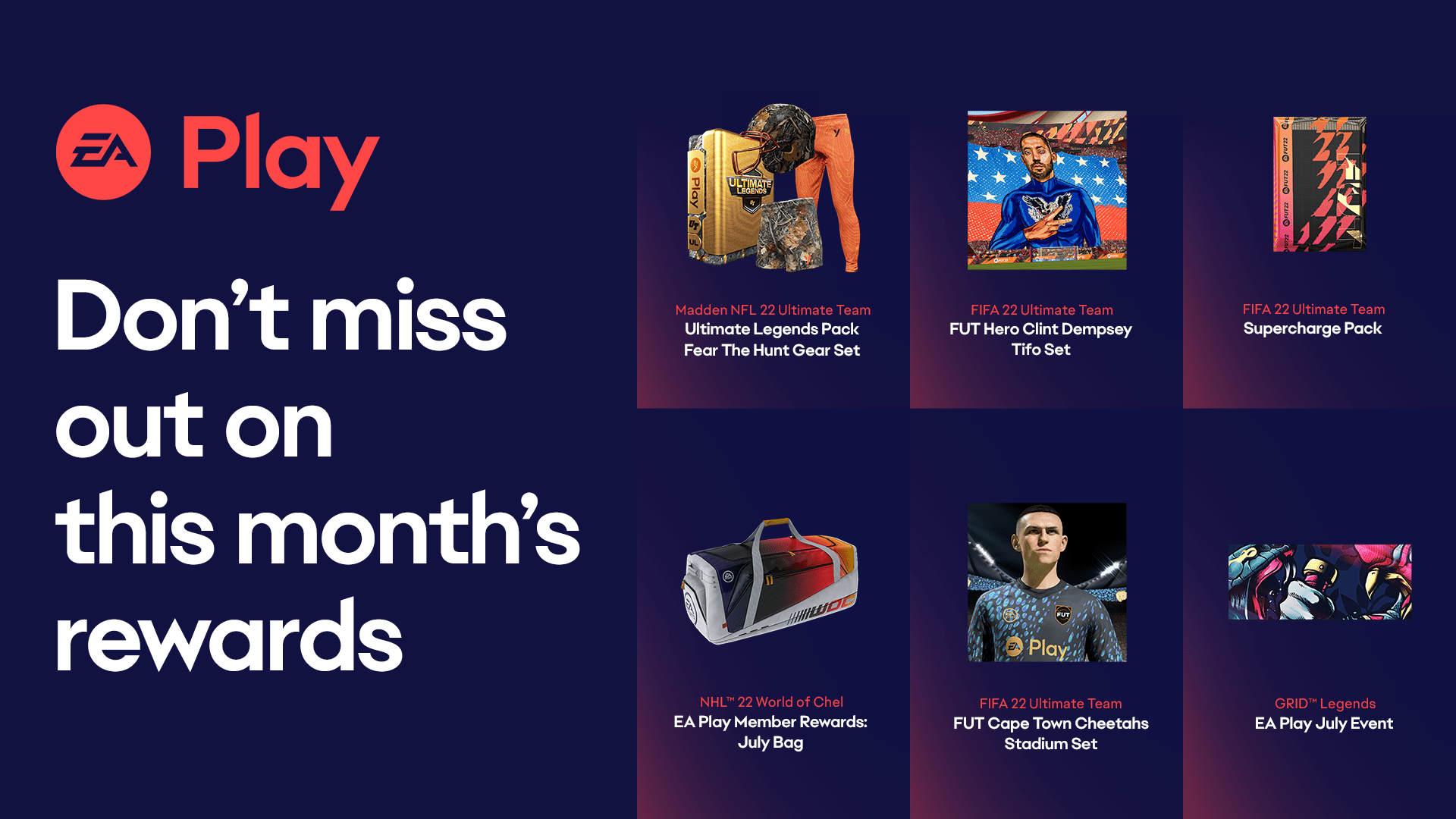 Recompensas para miembros de EA Play de julio de 2022