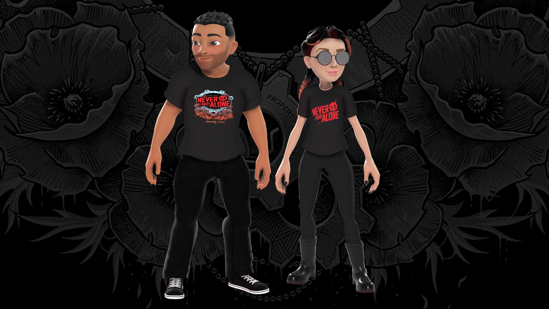 Gears - Imagen de camiseta de avatar de Never Fight Alone
