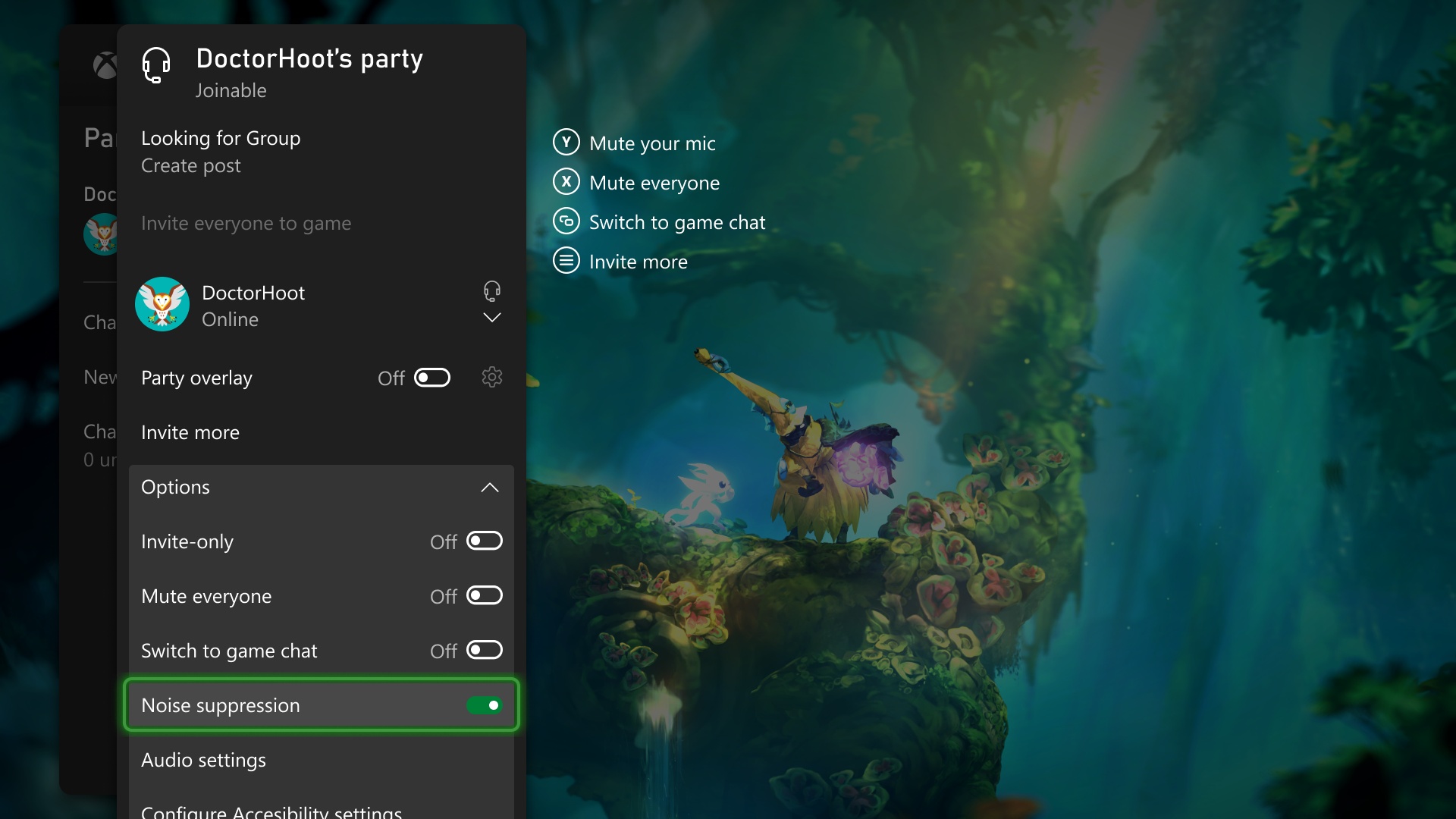 Activo de supresión de ruido de Party Chat