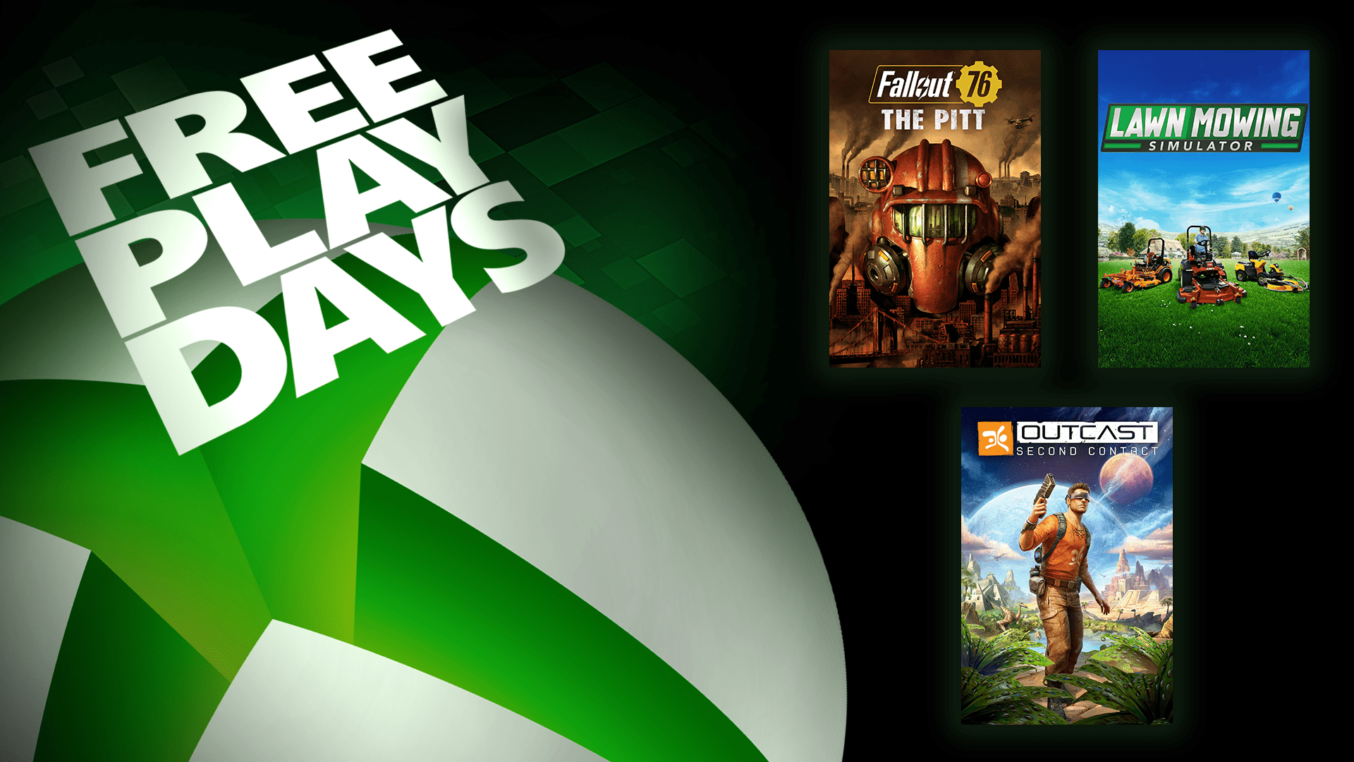 Días de juego gratis: Fallout 76, Outcast: Second Contact y Lawn Mowing Simulator