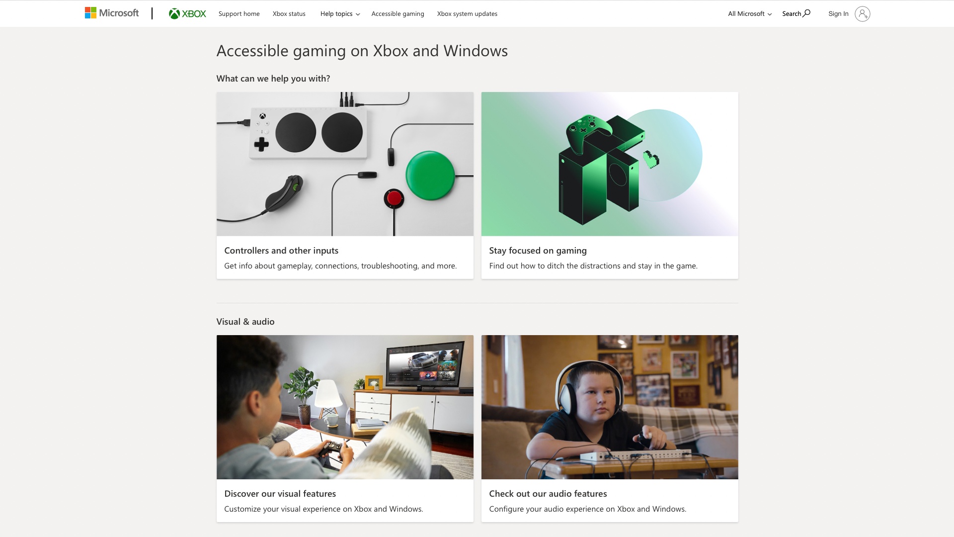 Activo de accesibilidad de Xbox
