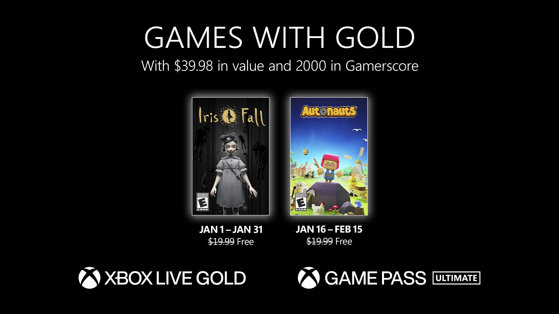 Nuevos juegos con Gold para enero de 2023