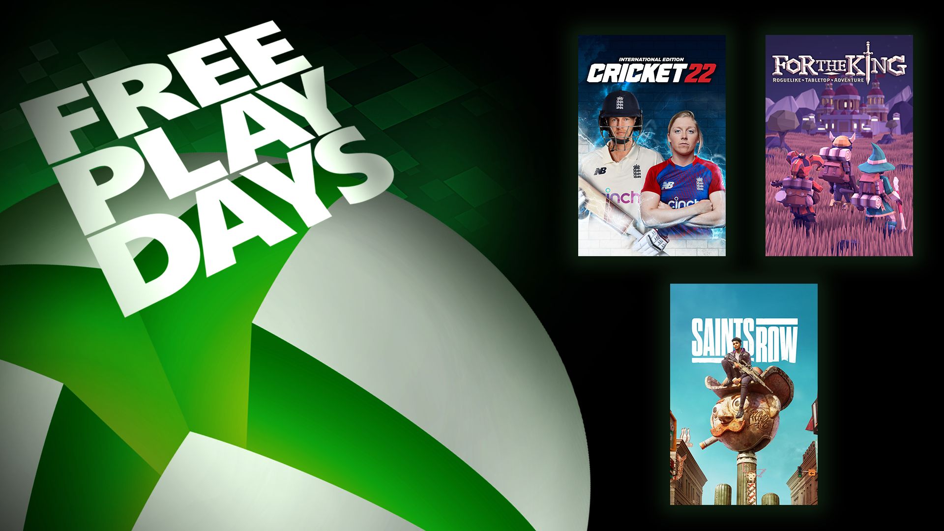 Días de juego gratis: Cricket 22, For the King y Saints Row