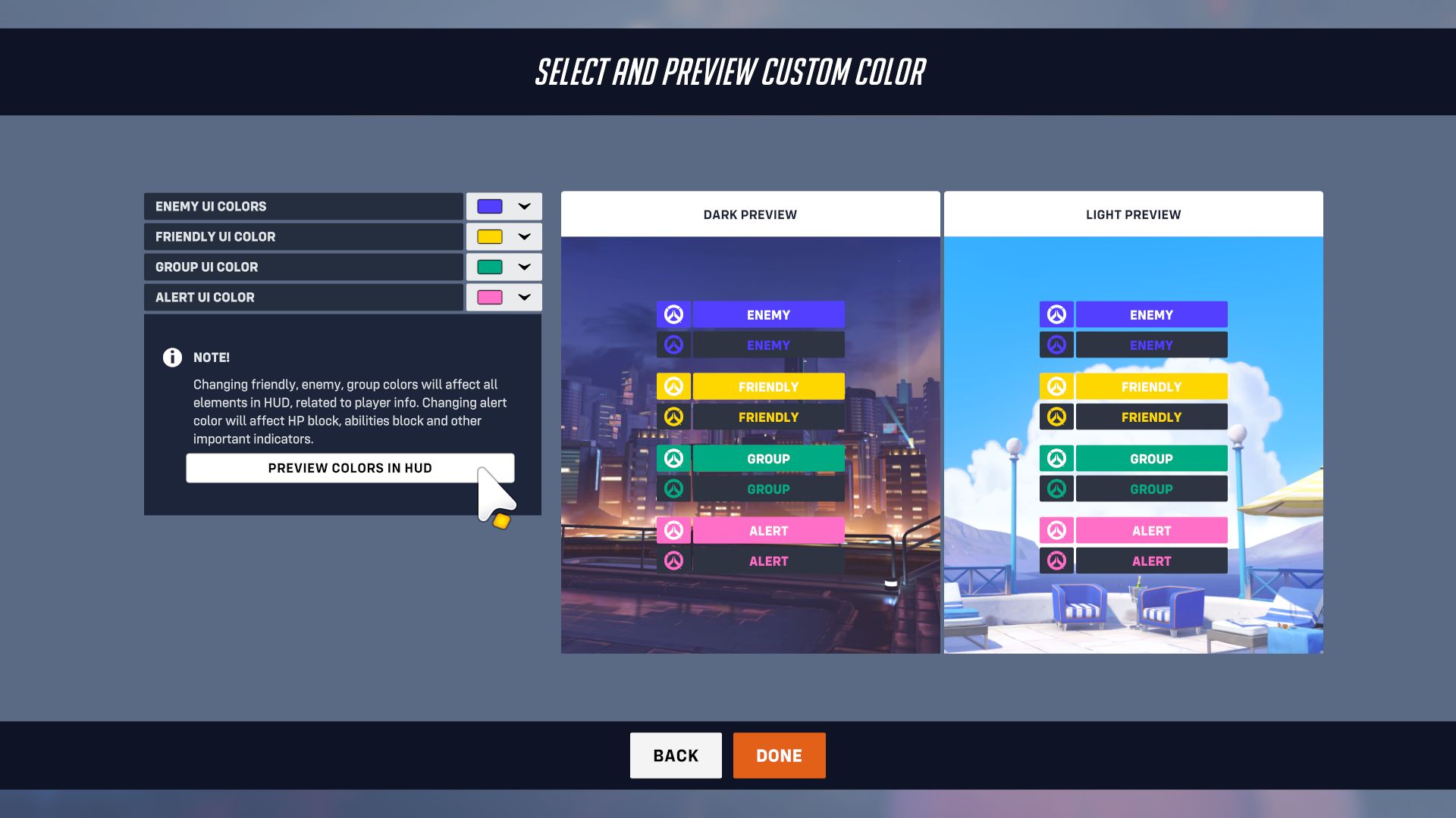 Imagen de selección de color HUD