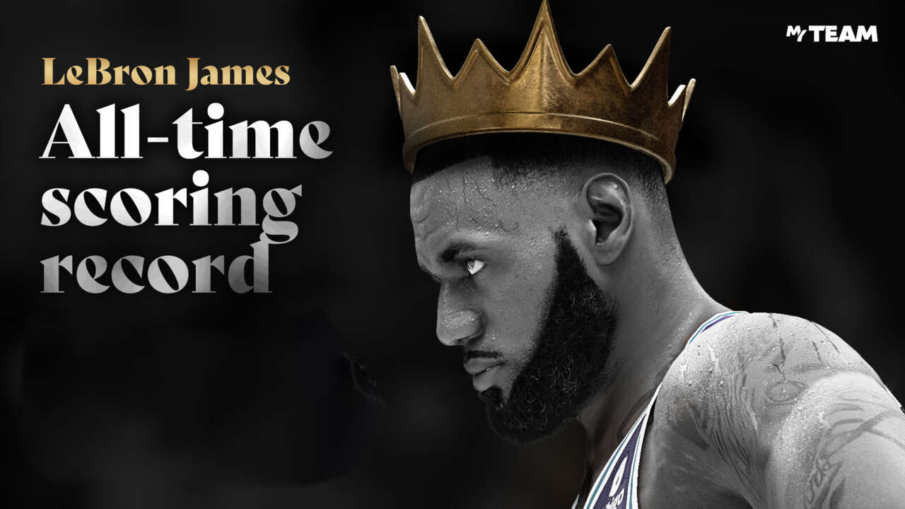 NBA 2K23 honrando el nuevo récord de puntuación de LeBron en el juego