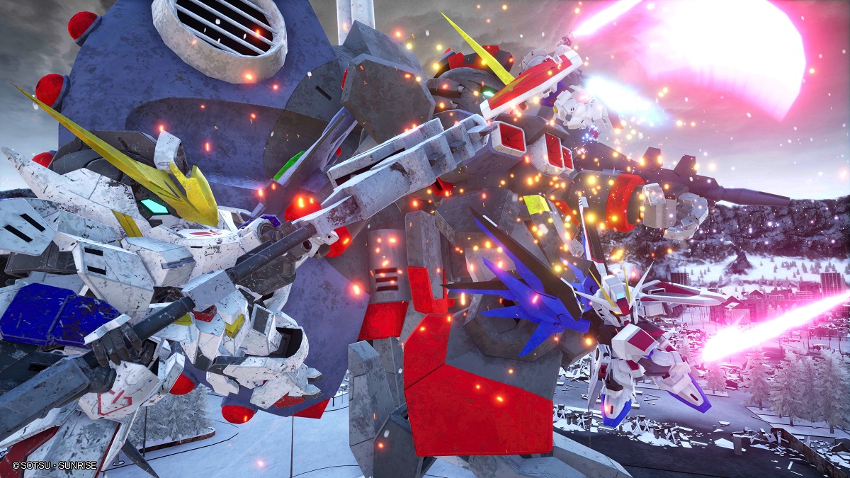 Captura de pantalla multijugador de SD Gundam Battle Alliance