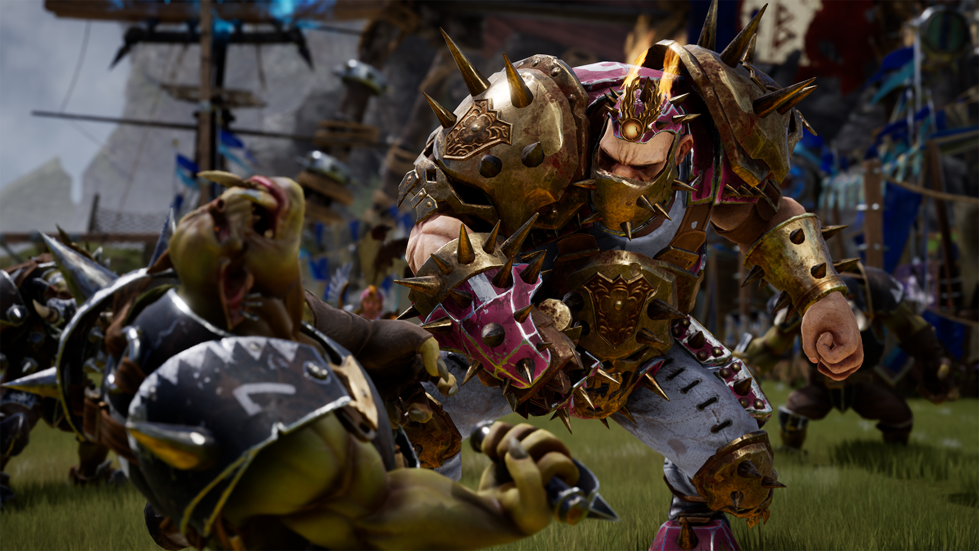 Captura de pantalla del orco de Blood Bowl 3