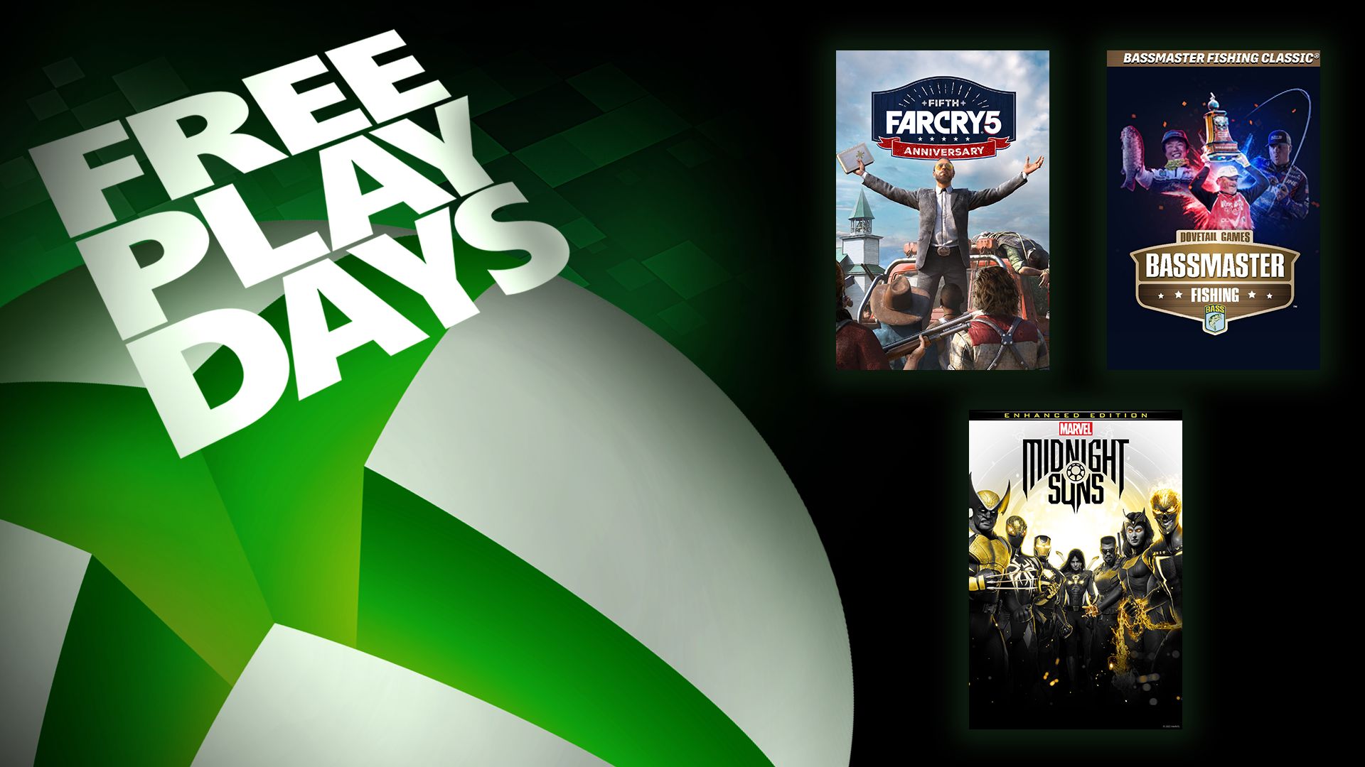 Días de juego gratis: Far Cry 5, Bassmaster Fishing 2022: Classic Edition y Marvel's Midnight Suns Enhanced Edition