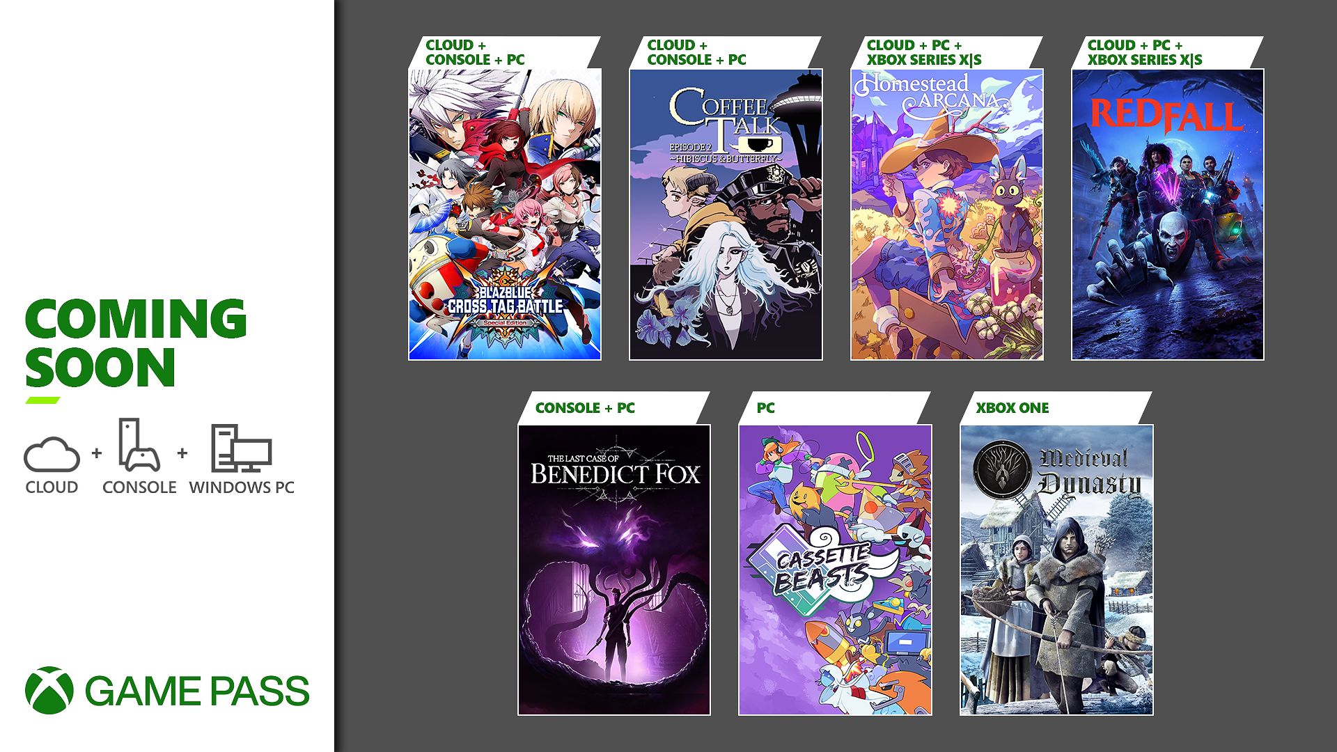 Próximamente en Xbox Game Pass: Redfall, The Last Case of Benedict Fox, BlazBlue: Cross Tag Battle y más