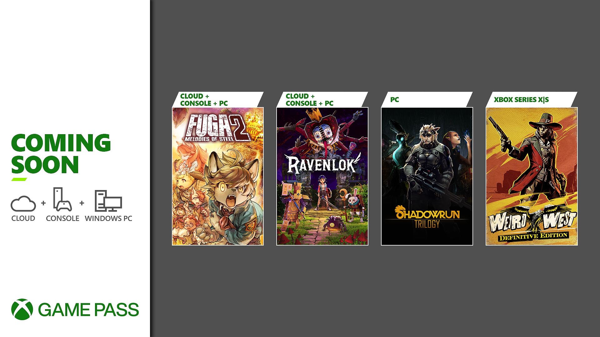 Próximamente en Xbox Game Pass: Ravenlok, Fuga: Melodies of Steel 2 y más