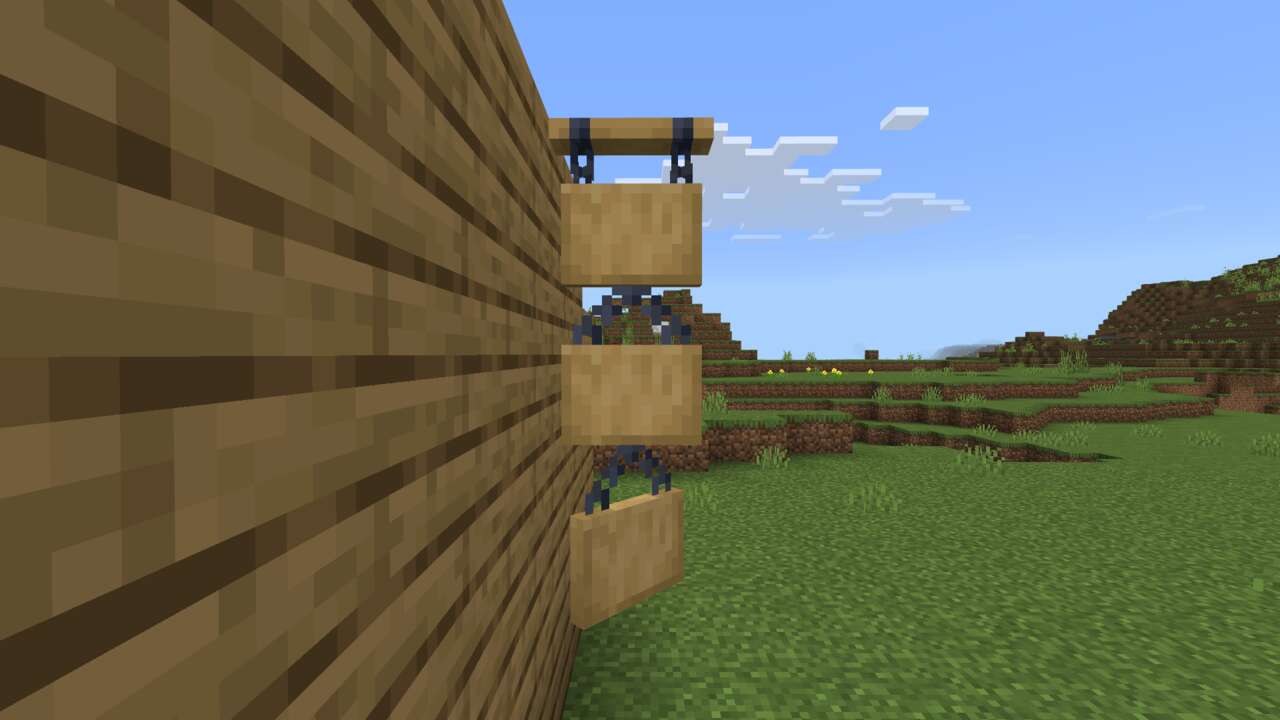 Cómo colgar carteles en Minecraft