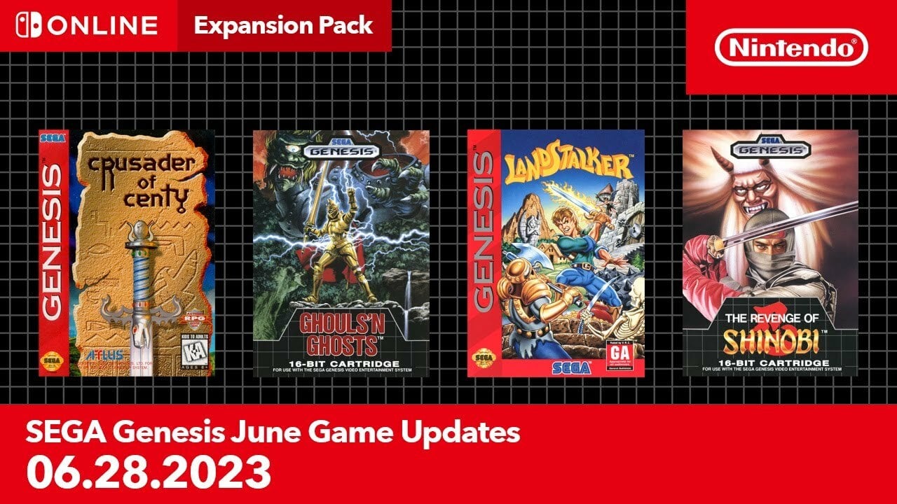 Se han agregado cuatro juegos de Sega Genesis / Mega Drive al paquete de expansión de Switch Online