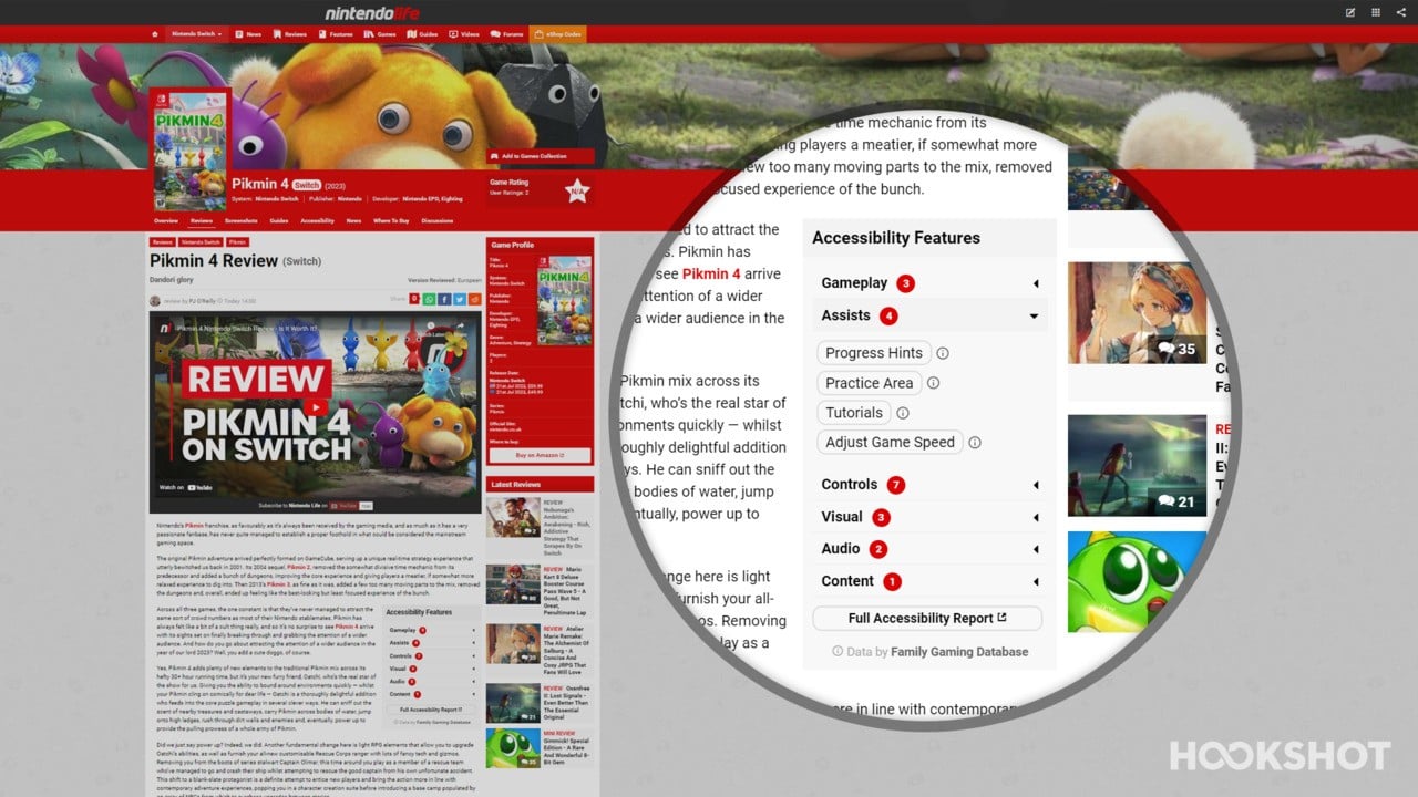 Noticias del sitio: Nintendo Life se asocia con juegos familiares y trae información de accesibilidad a reseñas y páginas de juegos