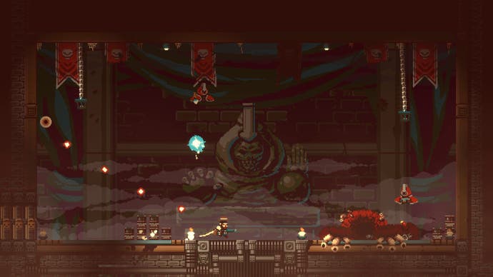 Luchando contra un jefe hecho de sangre y sangre en Gunbrella