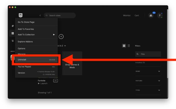 Cómo desinstalar Fortnite en Mac