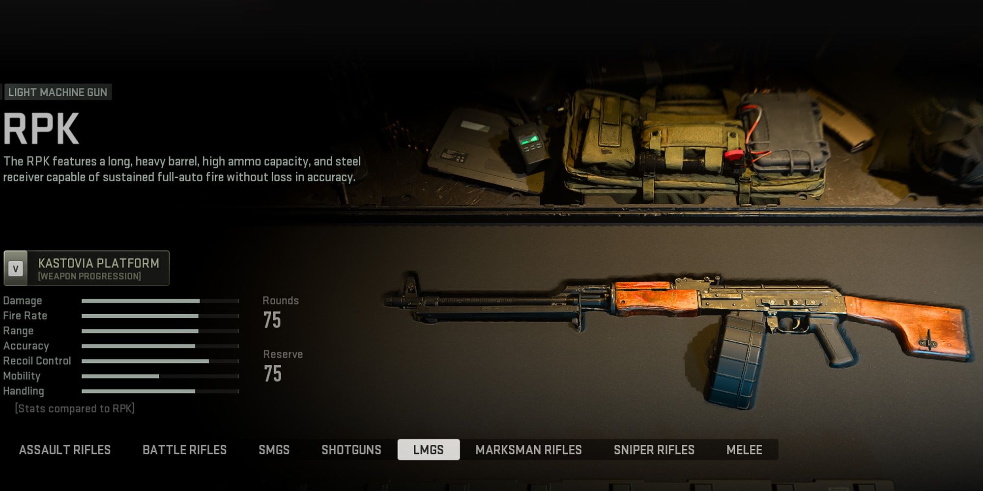RPK Call of Duty Modern Warfare 2 COD MW2 captura de pantalla