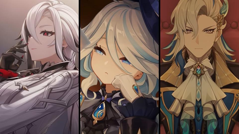 Genshin Impact ha lanzado un avance masivo que revela la lista de personajes que vienen con la próxima región de Fontaine, incluidos Fatui Harbinger Arlecchino, Hydro Archon Focalors y Chief Justice Neuvillette. (Foto: HoYoverse)