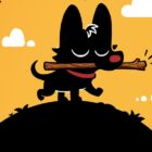 Seducido por palos, ayuda al perro en su juego relajante. Creo Gaming